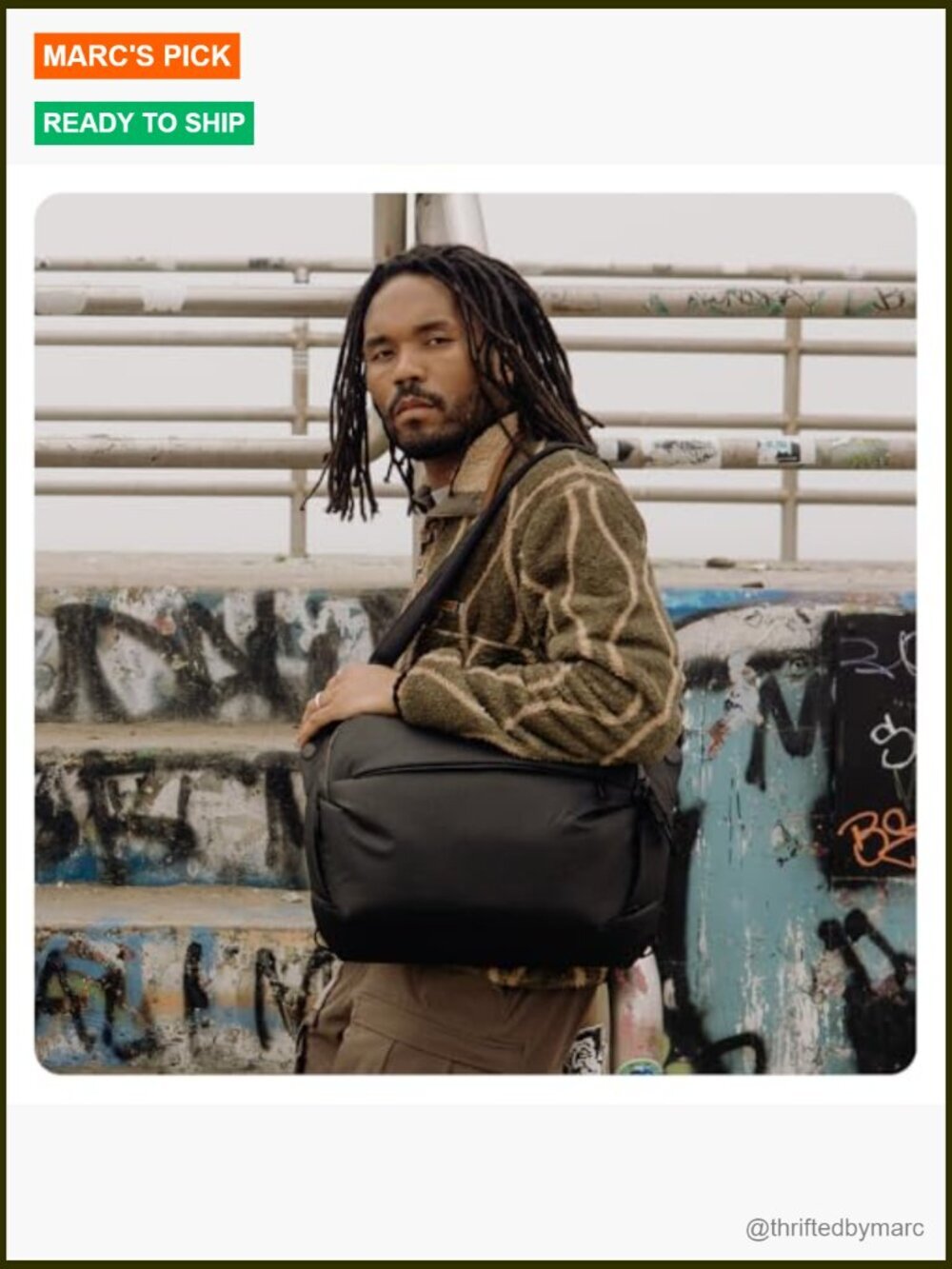 Peak Design Everyday Sling Bag, 3L Crossbody, Weatherproof Nylon, Adjustable - Picture 2 of 5